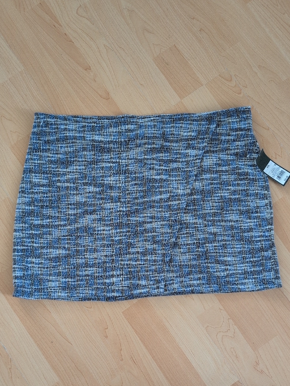 wild fable Blue Tweed Mini Skirt